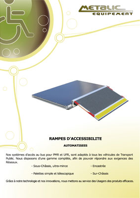 documentation rampes automatiques électriques d'accès PMR